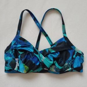 Athleta▪️Mystique Blue Twister Bikini Swim Top